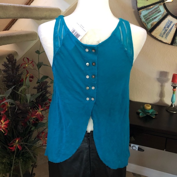 NWT Free People Cotton Embellished Tank Small - Picture 3 of 4